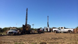 Drill rigs at NioCorp Developments' Elk Creek niobium project in southeastern Nebraska. Credit: NioCorp Developments.
