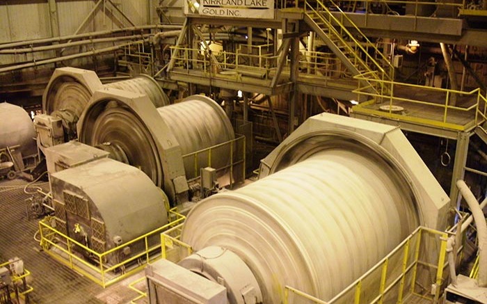 Mills spinning at Kirkland Lake Gold's Macassa gold mine in Ontario. Source: Kirkland Lake Gold