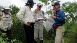 Marc Cianci (third from left), Calibre Mining's senior project geologist, with colleagues at the Eastern Borosi gold project in Nicaragua. Source: Calibre Mining