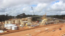 Guyana Goldfields' Aurora gold mine under construction in Guyana, 170 km west of the capital Georgetown. Credit: Guyana Goldfields.