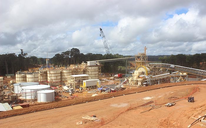 Guyana Goldfields' Aurora gold mine under construction in Guyana, 170 km west of the capital Georgetown. Credit: Guyana Goldfields.