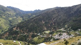 Looking northeast at the town of Vetas beside CB Gold's Vetas gold project, 400 km northeast of Bogota. Source: CB Gold