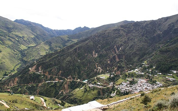 Looking northeast at the town of Vetas beside CB Gold's Vetas gold project, 400 km northeast of Bogota. Source: CB Gold