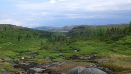 Looking west along a trans-lithospheric fault of the Garder-Voisey's Bay system on Equitas Resources' Garland nickel property in Labrador. Source: Equitas Resources