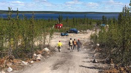 Workers at a drill site at NexGen Energy's Arrow uranium project in northern Saskatchewan. Source: Nexgen Energy