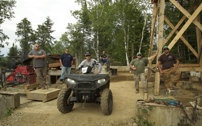 The Shotgun Exploration crew at the Straw Lake Beach gold mine in northwestern Ontario - the setting for mining reality TV show Fool's Gold. Source: Discovery