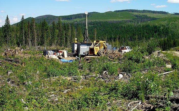 A drill rig in 2011 at Gold Fields and Consolidated Woodjam Copper's Woodjam copper-gold project in British Columbia. Source: Consolidated Woodjam Copper