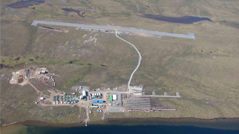 The Goose camp and airstrip, part of Sabina Gold & Silver's Back River gold project in Nunavut. Credit: Sabina Gold & Silver