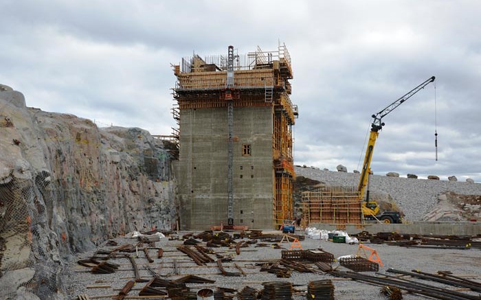 The crusher under construction at Stornaway Diamond's Renard project in Quebec's James Bay region. Source: Stornaway Diamond