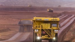 Autonomous haulage trucks on the move at Rio Tinto's West Angelas iron ore mine in Australia's Pilbara region. Credit: Rio Tinto.