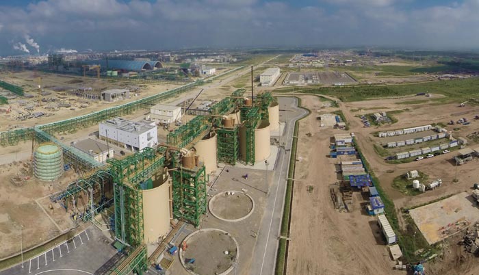 The terminal station at Jorf Lasfar for OCP's 187 km slurry pipeline in Morocco, which can move 38 million tons of phosphate per year. Source: OCP