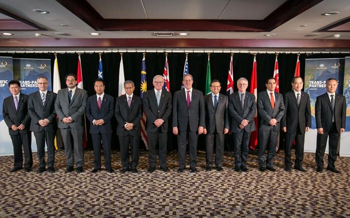 Ministers at a 2014 Trans-Pacific Partnership meeting in Sydney, Australia, including Ed Fast (second from left), Canada's Minister of International Trade. Source: TPP Media Australia