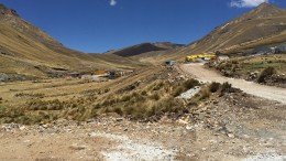 The surface at the skarn porphyry discovery area at Dynacor Gold Mines' Tumipampa gold-copper project in Peru, 500 km southeast of Lima. Credit: Dynacor Gold Mines
