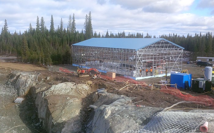 A garage currently under construction near the Triangle Zone deposit at Integra Gold's Lamaque gold project near Val-d'Or, Quebec. Credit: Integra Gold