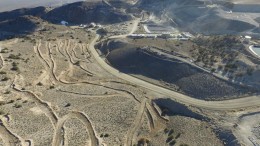 An aerial view of the Mineral Ridge gold mine, 56 km southwest of Tonopah, Nevada, where Scorpio Gold thinks there is a lot more gold to discover. Credit: Scorpio Gold