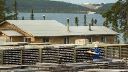 A worker handles core at Cameco's Cigar Lake uranium mine in Saskatchewan. Credit: Cameco