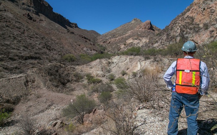 A worker at SilverCrest Metals' Las Chispas property in Sonora, Mexico. Credit: SilverCrest Metals