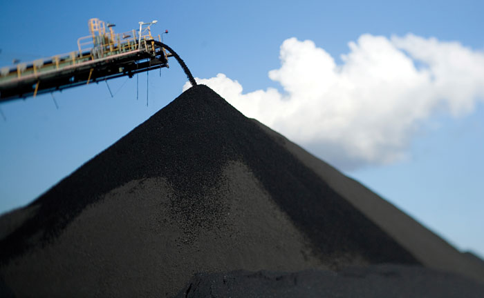 A stockpile at BHP Billiton's Mt Arthur thermal coal mine in New South Wales, Australia.Credit: BHP Billiton