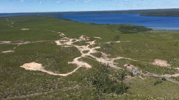 Drill rigs in 2015 at NexGen Energy's Arrow uranium project in northern Saskatchewan's Athabasca basin.Credit: NexGen Energy