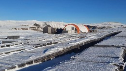 The camp at Skeena Resources' GJ copper-gold property in northwestern British Columbia. Credit: Skeena Resources