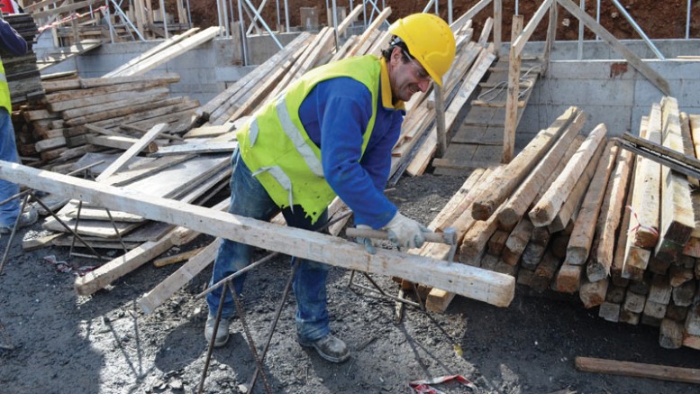 A construction worker at Eldorado Gold’s Skouries gold project in Greece. Credit: Eldorado Gold.