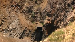 Underground workings exposed after a collapse at Vantage Goldfields’ Lily gold mine in South Africa, where three workers remain trapped underground.  Credit: Vantage Goldfields