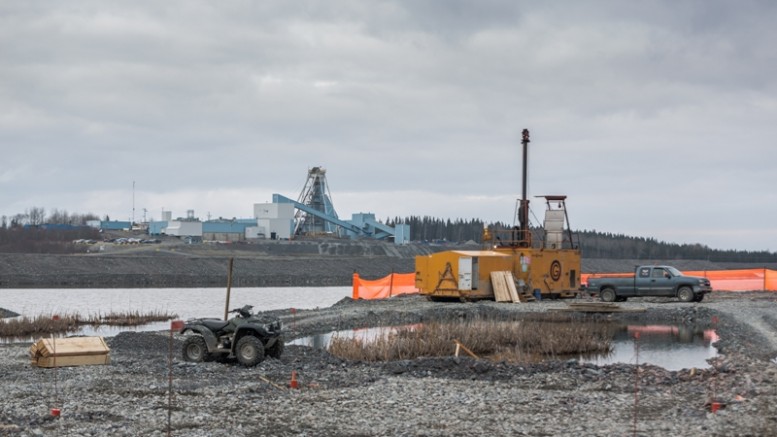 Metanor Resources’ Moroy gold project, with its Bachelor Lake gold mine in the background, in Quebec’s V’al-d’Or district. Metanor Resources