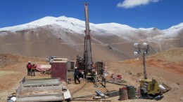 Drilling at NGEx Resources' Los Helados property in Chile in 2014. Credit: NGEx Resources