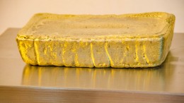 A gold bar produced from the Asanko gold mine in Ghana. The bar weighs about 400 oz. Credit: Asanko Gold