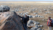 Geologists in the field at Auryn Resources’ Committee Bay gold property in Nunavut.  Credit: Auryn Resouces