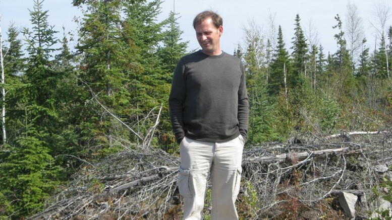 David Palmer at Probe Mines' Borden Lake gold deposit near Chapleau, Ont. Credit: Probe Mines