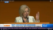 Alberta Premier Rachel Notley at the 2015 NDP national convention. Screengrab: CTV News