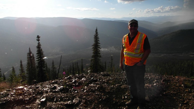 Victoria Gold president and CEO John McConnell at the Dublin Gulch project. Photo by Northern Miner staff.