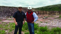 Canarc Resource CEO Catalin Chiloflischi (left) and project manager Louis Garcia at the El Compas gold-silver project in Zacatecas, Mexico. Credit: Canarc Resources