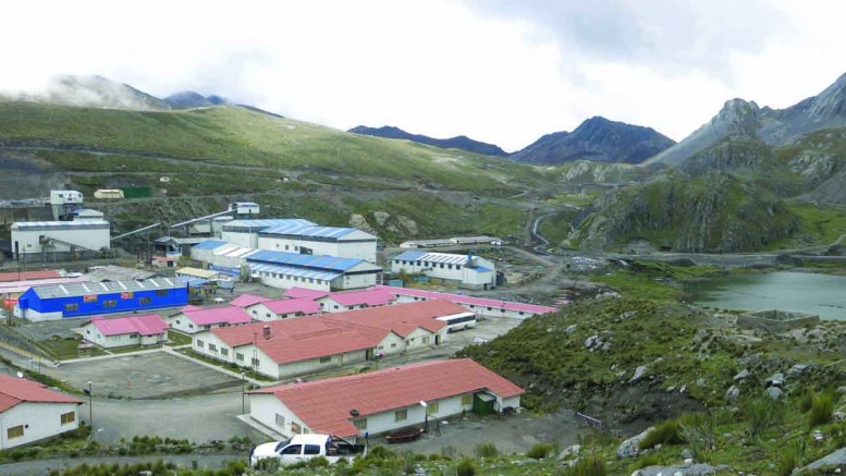 The mill at Trevali Mining’s Santander zinc-lead-silver mine in Peru, 200 km northeast of Lima.  Credit: Trevali Mining