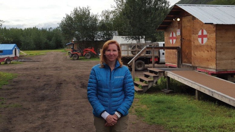 Kaminak Gold president and CEO Eira Thomas at the Coffee gold project, 130 km south of Dawson City, Yukon. Photo by Matthew Keevil.