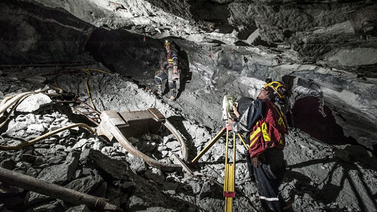 Workers underground at Richmont Mines' Island Gold mine near Wawa, Ontario. Credit: Richmont Mines.