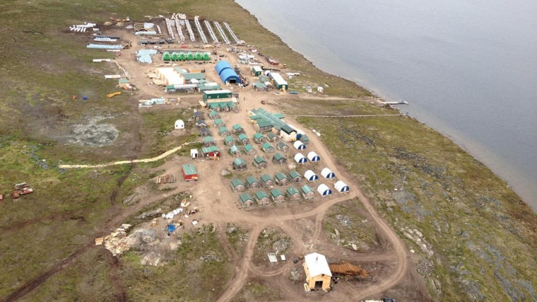 Sabina Gold and Silver’s Back River gold project, 400 km southwest of the town of Cambridge Bay in Nunavut.  Credit: Sabina Gold and Silver