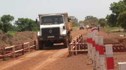 Truckers navigate a road at Orezone Gold’s Bomboré gold property in Burkina Faso. Credit: Orezone Gold.