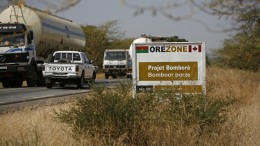 Entering the Bomboré project site in Burkina Faso. Credit: Orezone Gold.