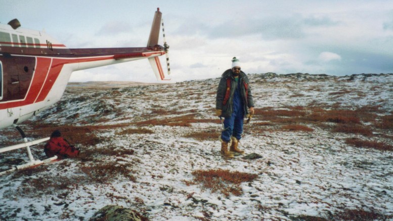 The author Darin Wagner at Doyle Lake, NWT, in 1993. Credit: Darin Wagner