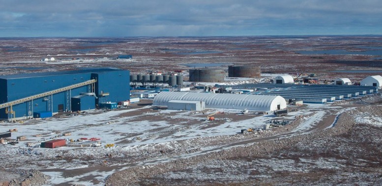 De Beers Canada and Mountain Province Diamonds' Gahcho Kue diamond mine in the Northwest Territories. Credit: De Beers Canada.