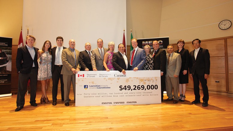 Stakeholders at the $49-million funding announcement at Laurentian University in September.Credit: Laurentian University.