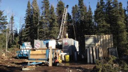 A drill site at Callinex Mines’ Pine Bay zinc project in Manitoba. Credit: Callinex Mines.