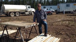 Rockcliff Copper president and CEO Ken Lapierre at the Talbot copper project in Manitoba, where the junior is earning a 51% stake from owner Hudbay Minerals. Credit: Rockcliff Copper.