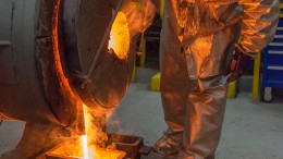 A silver pour at Silver Standard's Marigold mine in Nevada. Credit: Silver Standard Resources.