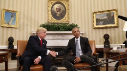 U.S. President-Elect Donald Trump meeting U.S President Barack Obama in the White House in Washington, D.C., on Nov. 10, 2016. Credit: AP.