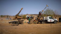 Drillers at West African Resources’ Tanlouka gold project in Burkina Faso.  Credit: West African Resources.