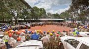 Local employees and expats gather at Ivanhoe Mines' Kamoa copper project in the DRC in 2014. Credit: Ivanhoe Mines.