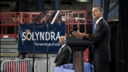 U.S. President Barack Obama visiting the Solyndra plant in May 2010. The Silicon Valley startup collapsed in 2011, leaving taxpayers liable for US$535 million in federal guarantees. Credit: Solyndra.
